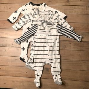 Cloud Island Bundle Baby Footed Onesies